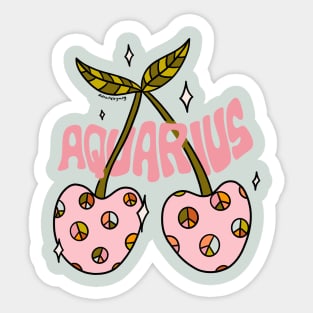 Aquarius Cherries Sticker